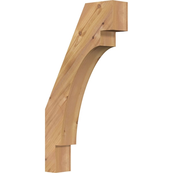 Ekena Millwork 3 1/2"W x 14"D x 26"H Merced Smooth Knee Brace, Western Red Cedar BRC04X14X26MRC00SWR - main